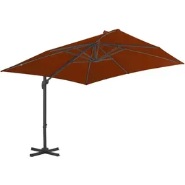 vidaXL Ampelschirm mit Aluminium-Mast 300 x 300 cm terrakotta 312316