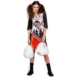 Wilbers Kostüm Untote Zombie Cheerleader Kostüm Zombiekostüm Halloween Horror Damen bunt|rot|schwarz L | L