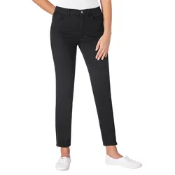 Stretch-Jeans ASCARI, Damen, Gr. 46, Normalgrößen, schwarz, 65% Baumwolle, 31% Polyester, 4% Elasthan, unifarben, lang, Jeans