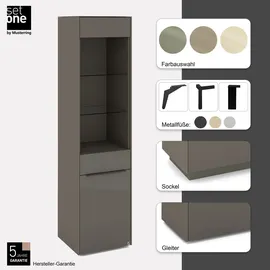 Set One by Musterring Standvitrine Reno 48 x 42 x 185 cm Grau