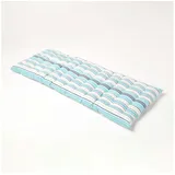 Homescapes Bankauflage 108 x 42 x 5 cm blau-weiß gestreift 2 St.