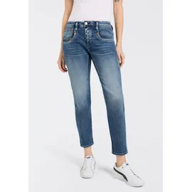 Herrlicher "Shyra Cropped Denim Comfort", mit halb verdeckter Knopfleiste