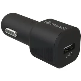 Muvit Kfz-Ladegerät 12W 2,4A mit Lightning-Kabel 1,2m Schwarz