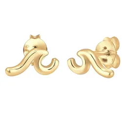 Elli Wellen Wave Strand Maritim Ohrstecker 925 Silber Ohrringe   Damen 