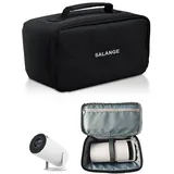 Salange Mini Beamer Tasche für HY300 HY320,Reisetasche mit Reißverschluss und Schutztasche,Projektor Tasche für die Meisten Projektoren und Zubehör,Tragbare Projektortasche,Schwarz