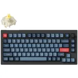 Keychron V1 MAX Kabellose Mechanische Tastatur, 75% Layout QMK/VIA programmierbar mit Hot-Swappable Gateron Jupiter Banana Switch, kompatibel mit Mac Windows Linux – Knob Version (ANSI/US)