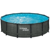 Summer Waves Pool Frame Dark Herringbone Print Elite 4,27 m x 1,07 m