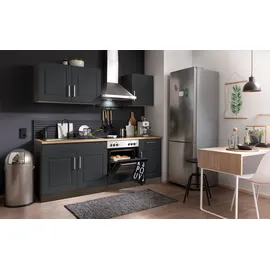 kochstation KS-Stockholm Küchenzeile 210 x 60 x 0 cm grau