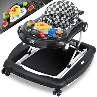 Kidiz KIDIZ® 4in1 Lauflernhilfe Babywalker Spiel- und Lauflernwagen Gehfrei - Schaukelfunktion Babywippe mit Rollen, Licht, Musik ,Spielecenter Esstisch Laufstuhl Laufhilfe babys ab 6 Monaten Klappbar
