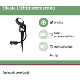 Paulmann Außenstrahler Aluminium 29 cm 1 Stk. IP67 Anthrazit