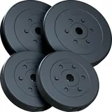 ScSPORTS® Hantelscheiben - Set, 2,5-45 kg, Ø 30/31mm, Zement, Kunststoff - Gewichtsscheiben, Set, Fitness Scheiben, Gewichte für Hantel, Langhantel