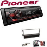 Pioneer 1-DIN Autoradio USB AUX Android Einbauset für KIA Shuma II 2001-2004