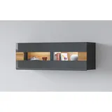 OTTO home Hängevitrine Toledo 131 x 37 x 45 cm Schwarz/Grau