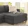luma-home Dauerschlaf-Ecksofa Federkern Couch Bettkasten mit Cordstoff in Grau Anthrazit & Couches, Wohnlandschaften, Ecksofas
