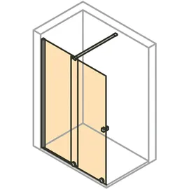 Hüppe Xtensa Pure Walk-In Duschtür links 120 x verschiedene Größen silber teilmattiert XT0103069301881