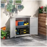 Outsunny Gartenschrank 79 x 43 x 92 cm Grau