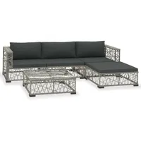 vidaXL Garten-Lounge-Set 5-tlg. grau 46808