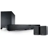 Teufel CINEBAR PRO Surround Soundsystem 4.1 - Soundbar mit Wireless Subwoofer & Kabellosen aktives Rear-Speakers, WLAN, Dolby Audio, Bluetooth, HDMI ARC CEC, 4K - schwarz