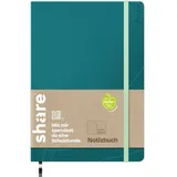 Share 4-0014059-1 4-0014059-1 Notizbuch punktkariert Petrol Anzahl der Blätter: 192 DIN A5
