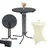 Trutzholm Set Stehtisch klappbar Ø 80 cm & Husse in Beige bügelfrei für Gastrotisch Partytisch Bistrotisch