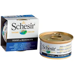 Schesir 24 x 85g Dose Katzennassfutter Jelly - Thunfisch mit kleinen Sardellen