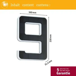 Paulmann Hausnummernleuchte 79850 Schwarz