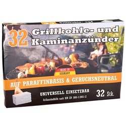 BURI Grillanzünder Kohleanzünder 32er Ofenanzünder Grillanzünder Kaminanzünder