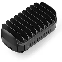 ORICO USB Ladestation 10 Port 120W Multi Ladegerät Smart Dockingstation Schwarz