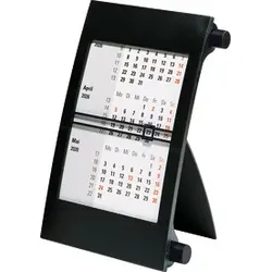 RIDO 3-Monats-Kalender Tisch 2026 schwarz 70-38 000 906 11x18,3cm