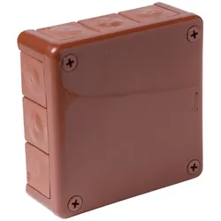 Abzweigkasten Aufputz-Feuchtraum 051-02 Verbindungsdose Gummi Verschraubung Abzweigdose braun 118x118x46 mm Viplast 7304