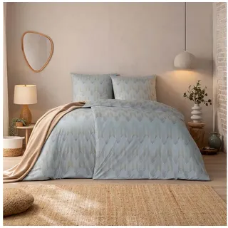 Estella Mako Jersey Interlock Bettwäsche Cielo Farbe: 810/grau 135x200 + 80x80 cm