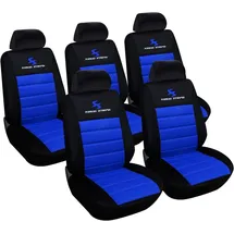 Woltu 5er Sitzbezüge Auto Einzelsitzbezug universal Größe, Komplettset,schwarz-blau