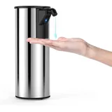Seifenspender Automatisch Edelstahl mit Sensor Infrarot Seifenspender Elektrischer 350ml 4 Gänge Einstellbare Schalter Bewegungssensor IPX6 Wasserdicht für Küche & Bad