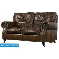 Vintage Leder Design Zweisitzer Klassiker Sofa Wales antik