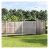 vidaXL Voliere mit Erweiterung Silbern 1118x303x216 cm Stahl