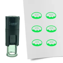 CombiCraft Selbstfärbender Stempel 'Donut' in der Farbe Grün, Ø10mm