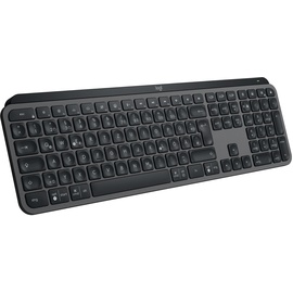 Logitech MX Keys S Graphite, schwarz, LEDs weiß, Logi Bolt, USB/Bluetooth, DE (920-011565)
