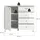 VCM Highboard Prisma 110 x 96 x 40 cm Weiß Hochglanz