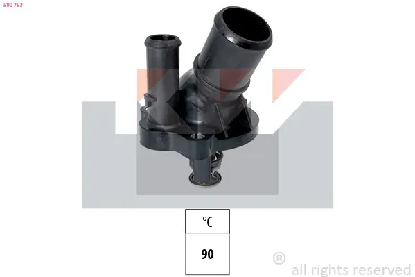 KW Thermostat, Kühlmittel 580753 für Ford Volvo MAZDA