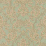 Rasch Textil Rasch Vliestapete Trianon XIII 570632 Ornament Grün-Gold 10,05 m x 0,53 m