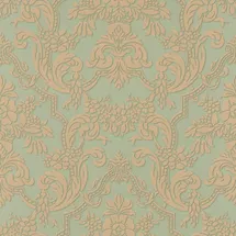 Rasch Textil Rasch Vliestapete Trianon XIII 570632 Ornament Grün-Gold 10,05 m x 0,53 m