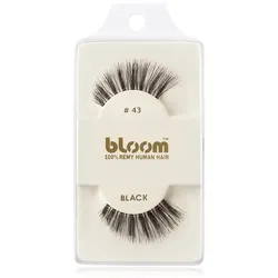 Bloom Natural künstliche Wimpern aus Naturhaar No. 43 (Black) 1 cm