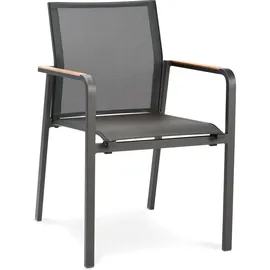 BEST Freizeitmöbel Paros Stapelsessel 56 x 64 x 85 cm anthrazit