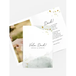 Dankeskarten Hochzeit selbst gestalten mit Spruch und Fotos im Onlinedesigner bei Meine-Kartenmanufaktur.de