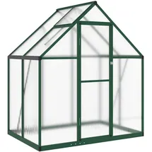 furnicato Gewächshaus Aluminium Grün Transparent 1,93 m2