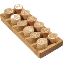 Colop Woodies Holzstempel Set Motivation 12 St. Braun