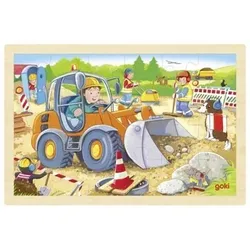 GOKI 57411 Einlegepuzzle Baustelle