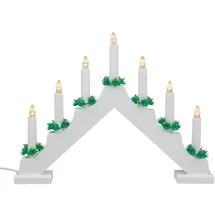 IDENA Adventsleuchter 7 LED Kerzenlichter weiß 40x30cm