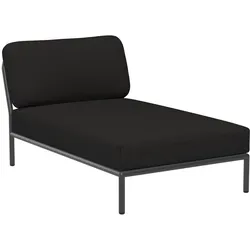 LEVEL Outdoor Chaiselong Lounge-Modul 4 Kohle Dunkelgrau