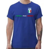 Shirtracer T-Shirt Italien Trikot Wappen, Italia mit Stolz, Italienisches Fan-Motiv 2026 Fussball WM Fanartikel blau 4XL